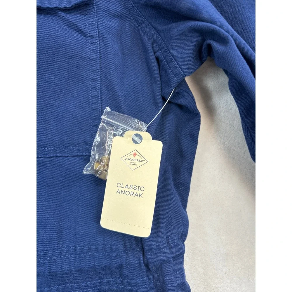 St Johns‎ Bay Classic Anorak Jacket Womens XL Blue Cotton Utility Pockets - Picture 5 of 7